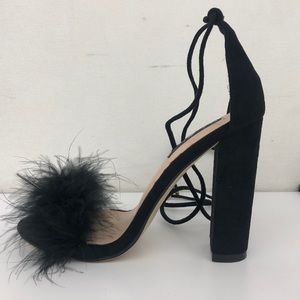 BRAND NEW! Feather Heeled Lace Up Sandals